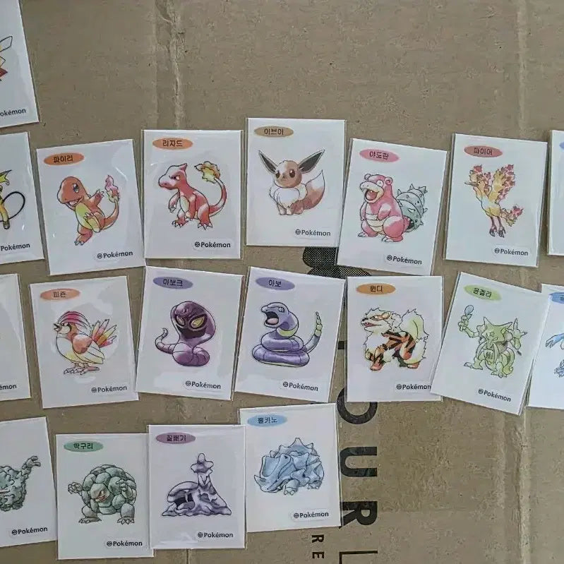 [BUNJANG] Pokemon Artwork Sticker Collection / 포켓몬 아트웍 띠부씰 28종 뚱카츄O (+중복2)
