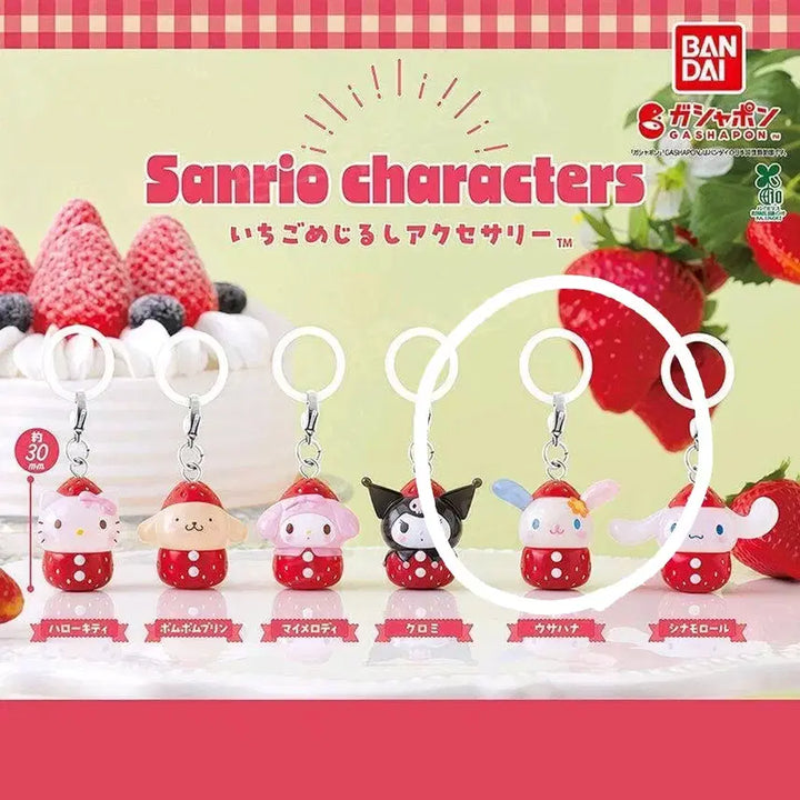 [BUNJANG] Sanrio Usahana Strawberry Memo Holder (Sealed) / [미개봉] 산리오 가챠 > 우사하나 딸기 메지루시