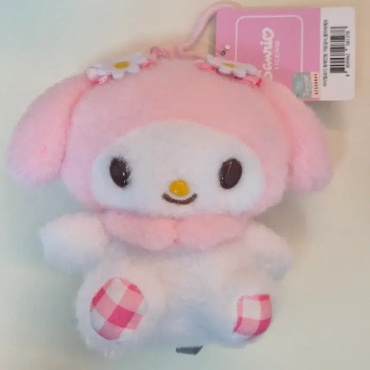 [BUNJANG] Sanrio My Melody Flower Check Doll Keyring / [새상품] 마이멜로디 플라워체크 인형 키링