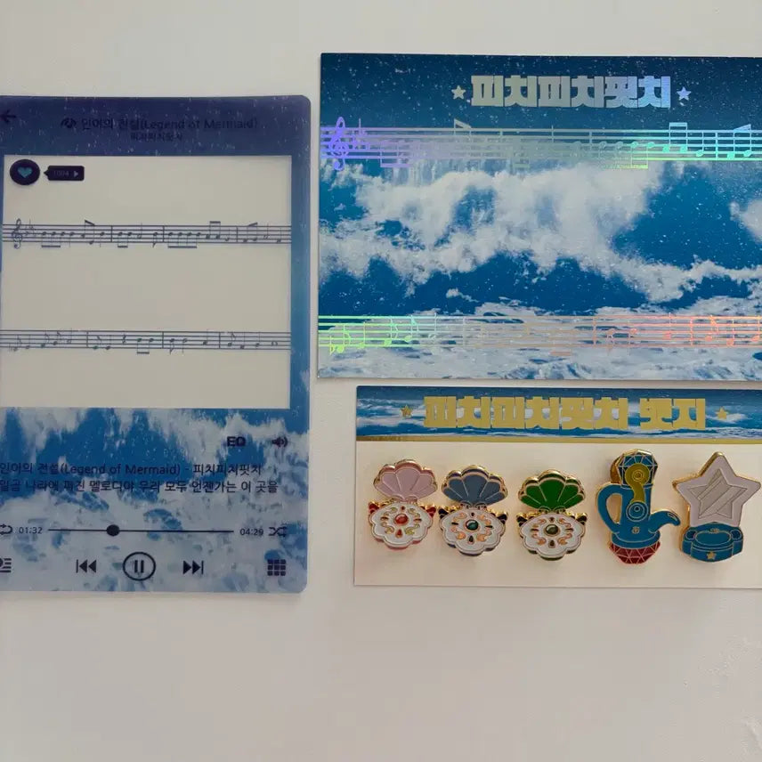 [BUNJANG] Pichi Pichi Pitch Official Fan-Made Badge Set (5 Types) / 피치피치핏치 비공식 뱃지 5종 세트