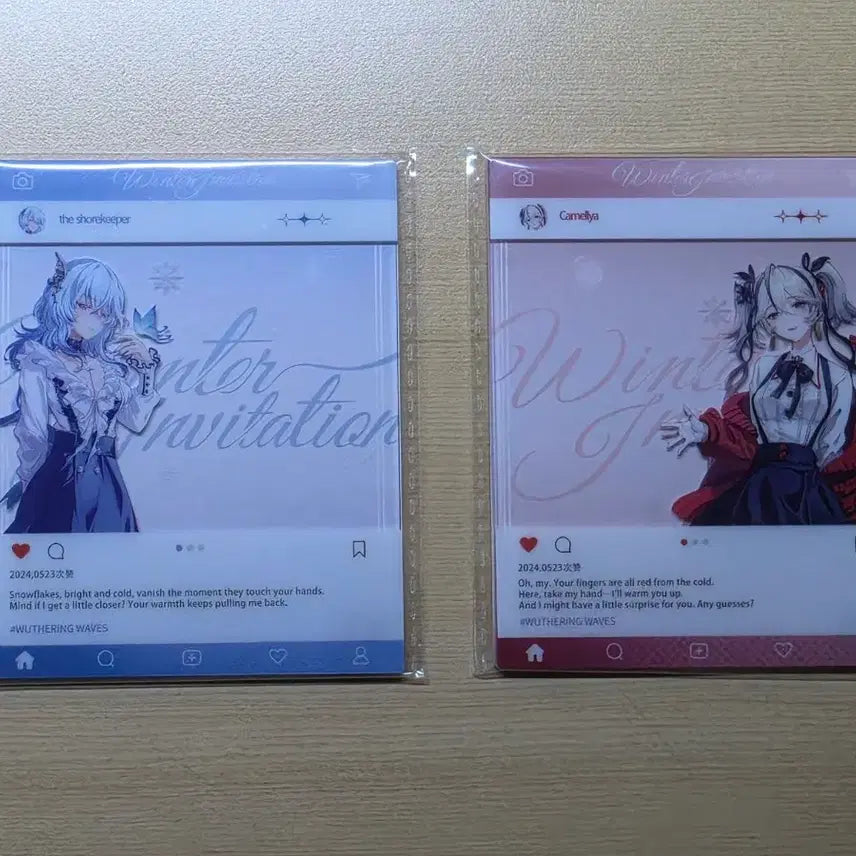 [BUNJANG] Meijo Pasuin &amp; Camellia Rakuspa Collaboration Limited Acrylic Stand, Acrylic Card, and Keyring / 명조 파수인, 카멜리아 라쿠스파 콜라보 등