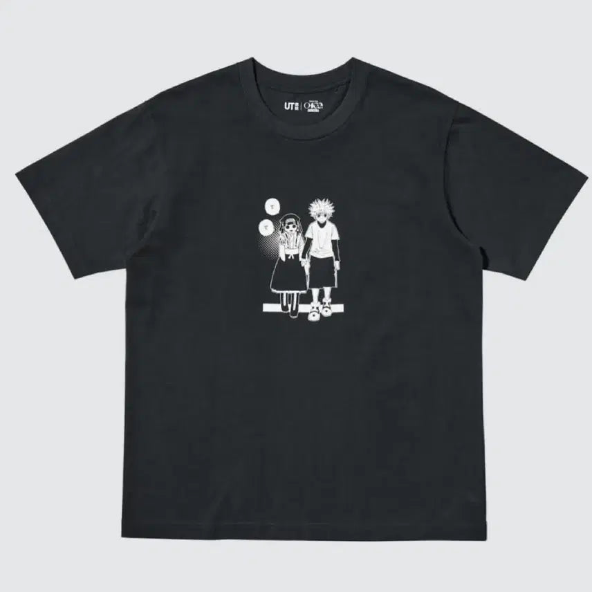 [BUNJANG] Uniqlo Hunter x Hunter Gon &amp; Killua Short Sleeve T-Shirt Black M / UT 헌터X헌터 콜라보 곤키르아 반팔티 블랙 M 새상품