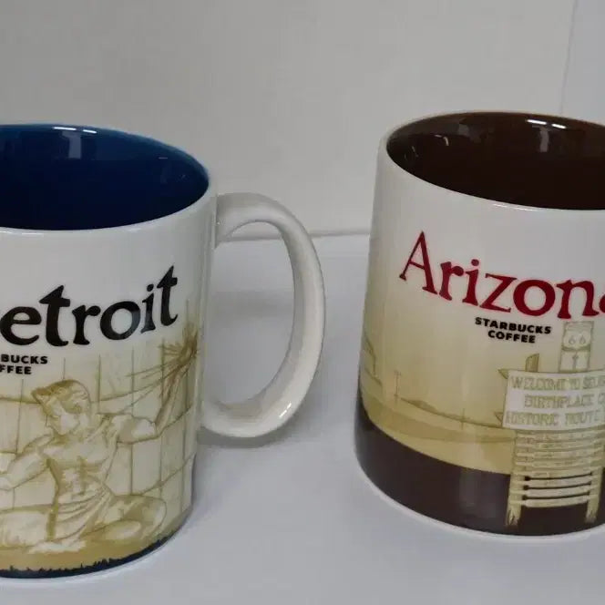 [BUNJANG] Starbucks Detroit Arizona City Mug Set / 스타벅스 디트로이트 아리조나 시티머그 2종