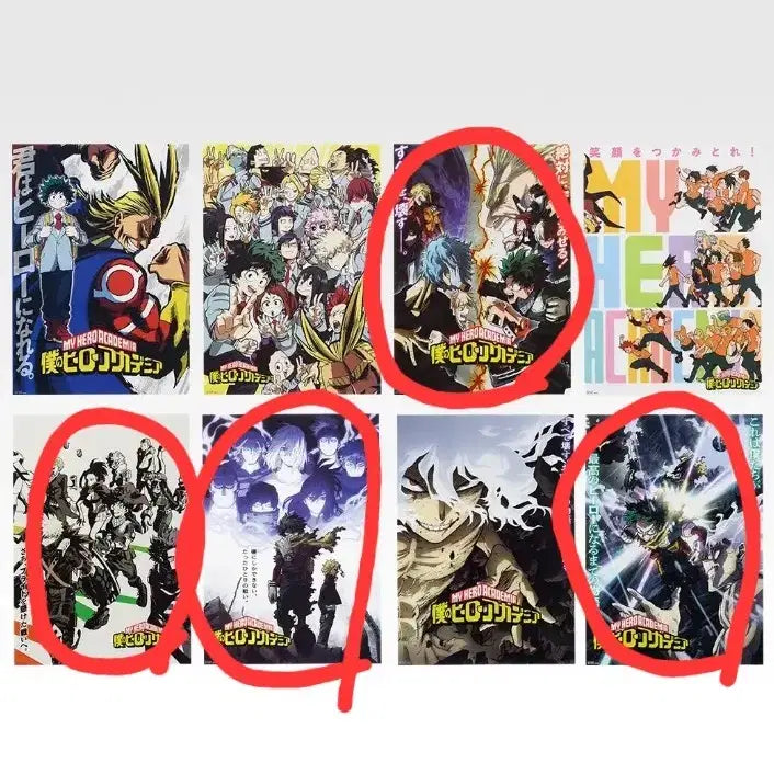 [BUNJANG] My Hero Academia Kuji Lot I Illustration Sheet Bundle Set / 나히아 쿠지 I상 일러스트 시트 일괄
