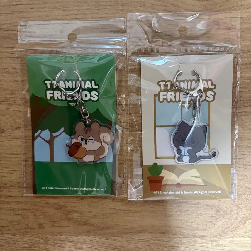 [BUNJANG] T1 Animal Acrylic Keyring Doran/Faker Bundle Set / 티원 애니멀 아크릴 키링 도란/페이커 일괄