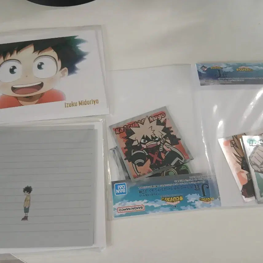 [BUNJANG] My Hero Academia Lottery Postcard &amp; Sticker Bundle Set / 나히아 쿠지 엽서 스티커 일괄