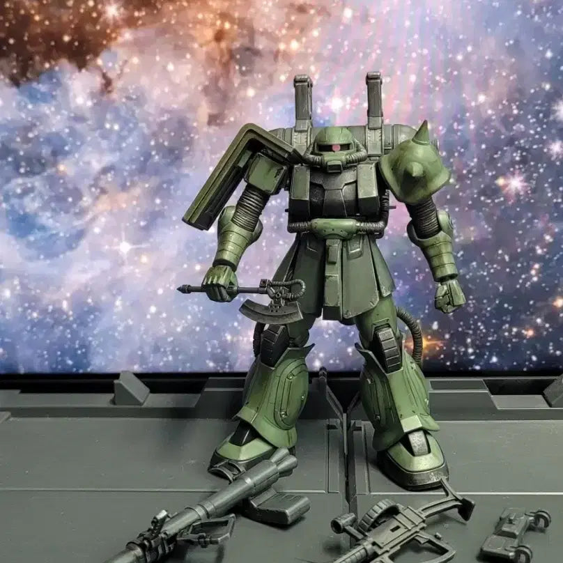 [BUNJANG] Bandai HG Thunderbolt Big Gun Zaku Weathered Model Kit / [반다이 건담] HG 빅건 자쿠 웨더링 조립품 판매