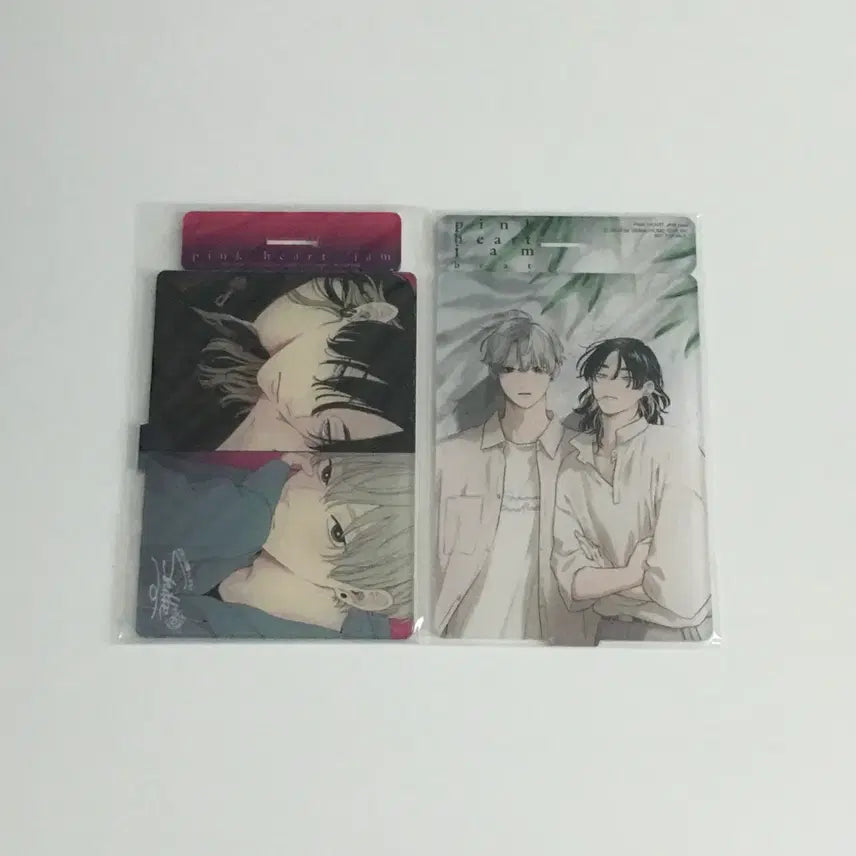 [BUNJANG] Pink Heart Jam Acrylic Stand, Postcard, Booklet Set / 일본 비엘 bl 핑크 하트 잼 아크릴 스탠드, 엽서, 소책자 특전 세트