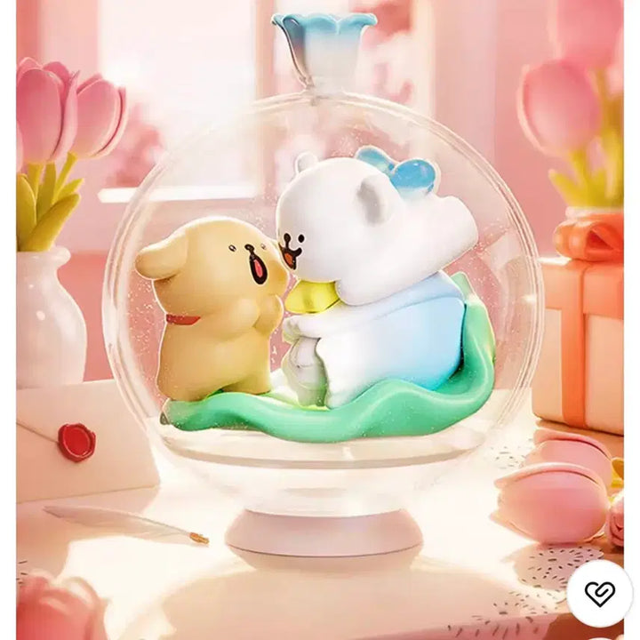 [BUNJANG] Maltese Figure Glitter Water Globe / 몰티즈 피규어 작은선물시리즈 워터볼 말티즈