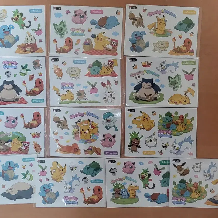 [BUNJANG] Pokemon Sticker 25-Piece Set / 포켓몬 스티커 25종 세트