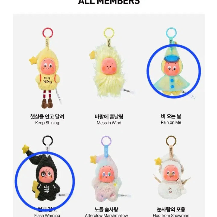 [BUNJANG] Pop Mart Twinkle Twinkle Weather Forecast Bundle (Rainy Day, Lightning Warning) / <일괄> 트윙클 트윙클 팝마트 일기예보 일괄 비 오는 날, 번개 경고