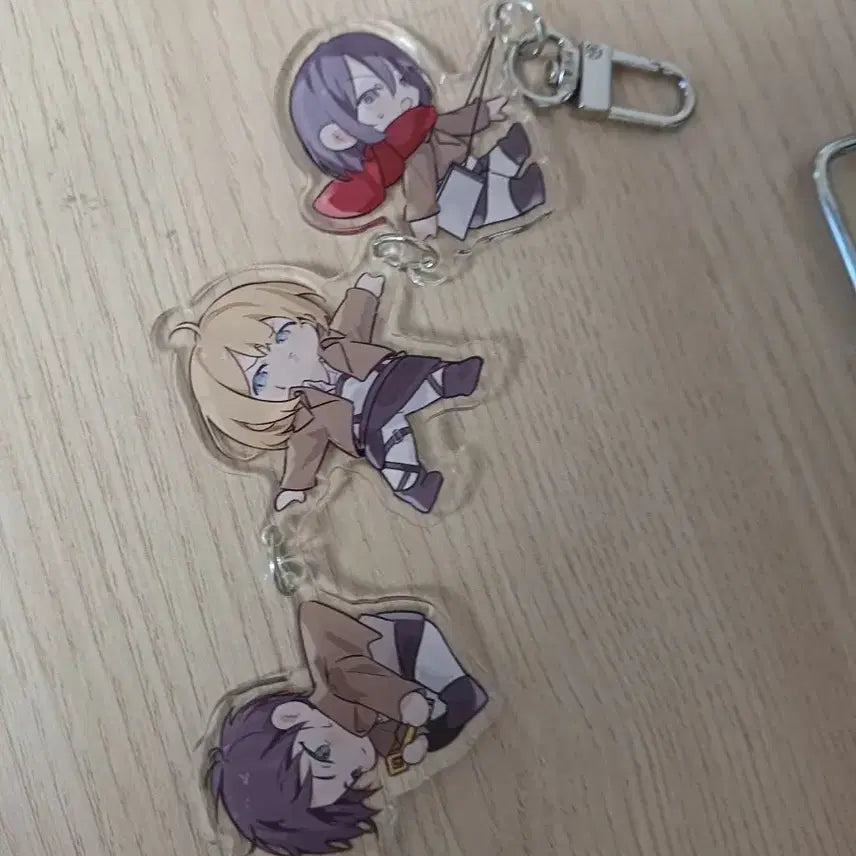 [BUNJANG] MyaNya Attack on Titan Acrylic Keyring / 먀냐님 진격거 통판 데롱데롱 아크릴 키링 판매