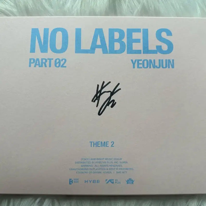 [BUNJANG] TXT Yeonjun Autographed Album (NO LABELS PART 02 THEME 2) / TXT 연준 (YEONJUN) 친필 싸인앨범