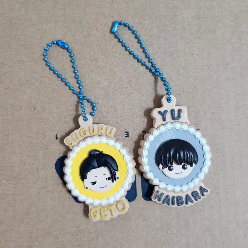 [BUNJANG] Jujutsu Kaisen Cookie Keychain Bundle Set (Suguru Geto, Yuuto Hishikori) / 주말) 주술회전 쿠키 키링 일괄 양도 게토 스구루 하이바라 유