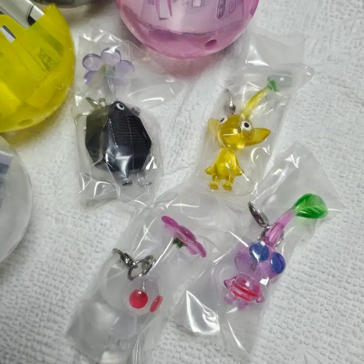 [BUNJANG] Pikmin Mejirushi Gacha Set 4 Types / 미개봉새상품) 피크민 메지루시 가챠 4종 일괄
