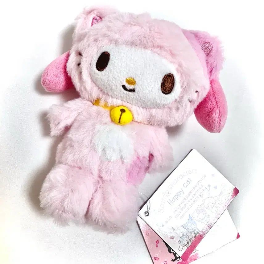 [BUNJANG] Sanrio My Melody Happy Cat Koneko-neko Mascot / 고양이 마이멜로디인형 해피캣 코네코네코 마스코트 정품