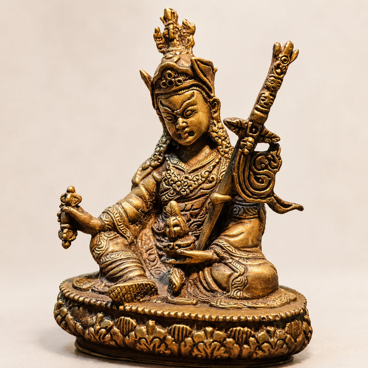 [BUNJANG] Padmasambhava Guru Rinpoche Metal Figurine (11cm) / 피드마삼바바 구루 린포체 금속 불상 소장품 11cm
