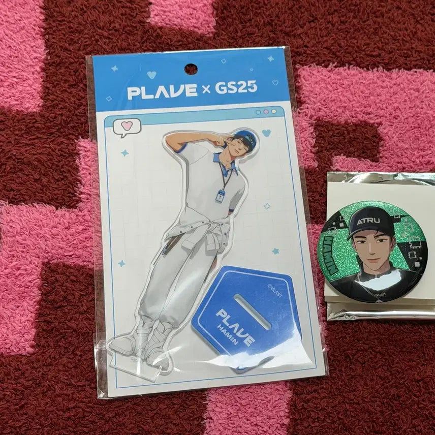 [BUNJANG] PLAVE GS25 Acrylic Stand &amp; Kaligo Part 2 Minho Bundle Set Can Badges / 플레이브 GS25 아크릴 스탠드, 칼리고 파트쿠 캔뱃지 하민 일괄 양도