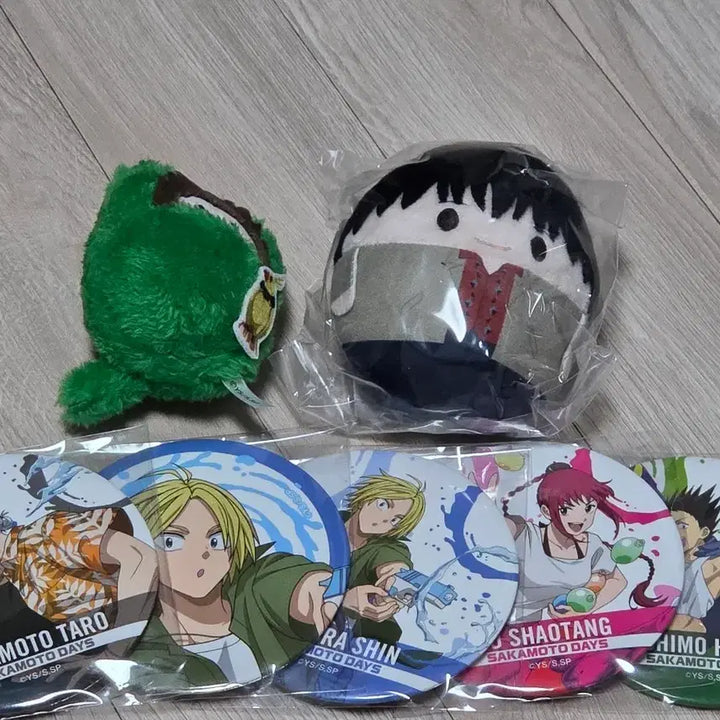 [BUNJANG] Sakamoto Days Nagumo FuwaKororin &amp; Can Badge Bundle Set / 나구모 후와코로링 등 사카모토데이즈 일괄 판매