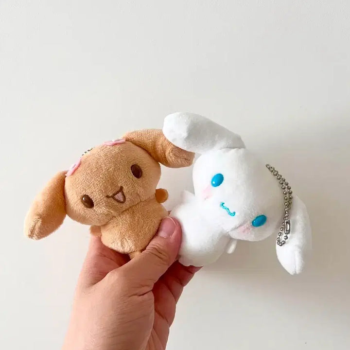 [BUNJANG] Sanrio Cinnamonroll Finger Mascot Doll Keychain Bundle Set / 고전 산리오 모카 시나모롤 손가락 마스코트 인형 키링 일괄 판매