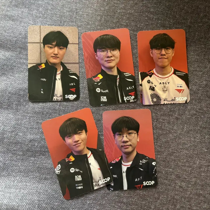 [BUNJANG] T1 Esports Team Photocard Set (5 Cards) / T1 티원 26 MSI SOOP 포토카드 포카 세트