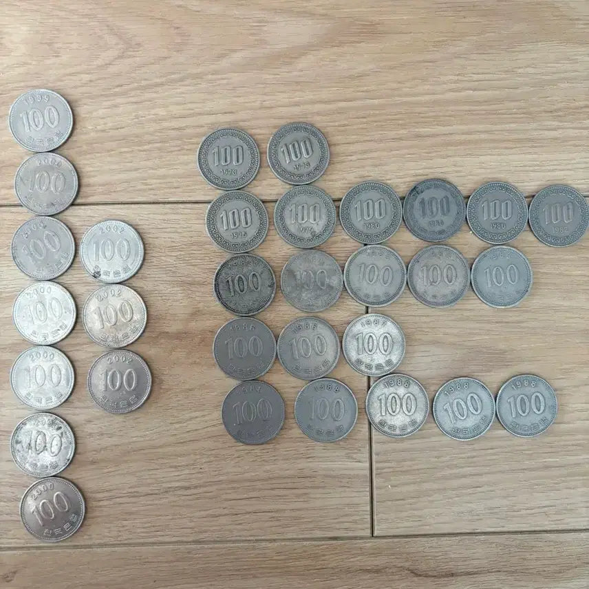 [BUNJANG] Korean Mint Coin Collection - 100, 50, 10 Won (Various Years) / 한국은행 100원 50원 10원 동전 모음