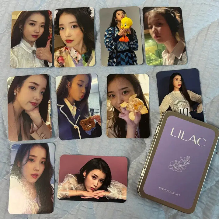[BUNJANG] IU Lilac Photocard Set with Tin Case / 아이유 라일락 포토카드 세트 틴케이스포함