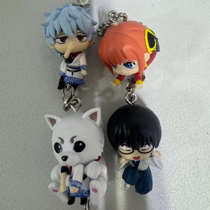 [BUNJANG] Gintama Long Gacha Chain Keychain Set / 은혼 연결 대롱가챠 줄줄이 키링