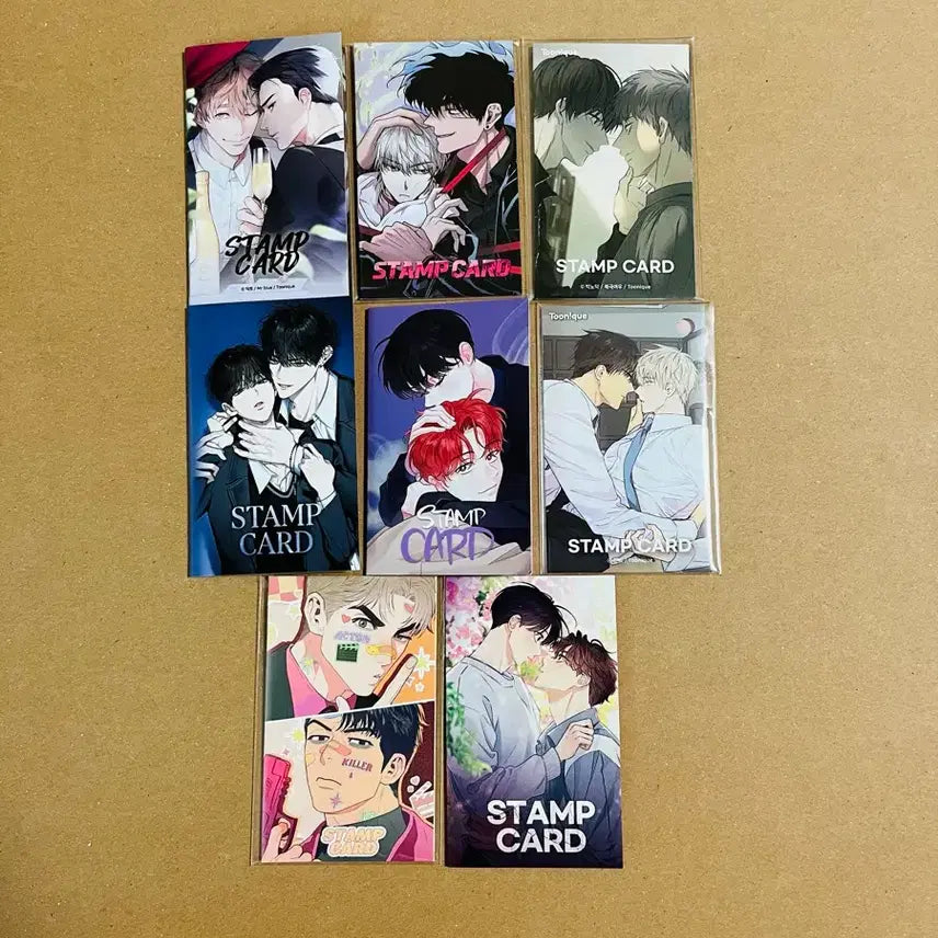 [BUNJANG] Toonique Donghyung Yeolchim Kumjari Okom Stamp Cards (Set of 8) / 투니크 동형 열침 꿈자리 오콤 등 스탬프카드 8종
