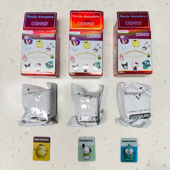 [BUNJANG] Sanrio Mini Rice Grain Figure Set (Hangyodon, Pochacco, PomPomPurin) / 산리오 미니 쌀알 피규어 한교동 포차코 폼폼푸린