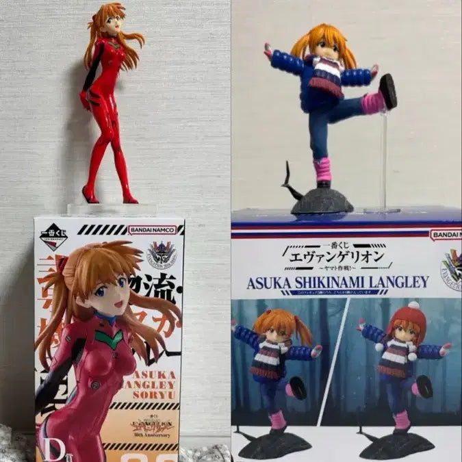 [BUNJANG] Evangelion Asuka Langley Figure Bundle Set / 일괄 에반게리온 제일복권 D상 아스카 랑그레이 피규어