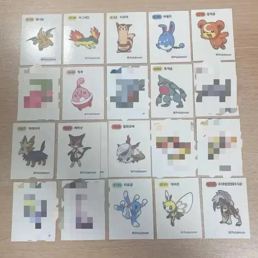 [BUNJANG] Pokemon Stickers / 포켓몬 띠부씰 판매