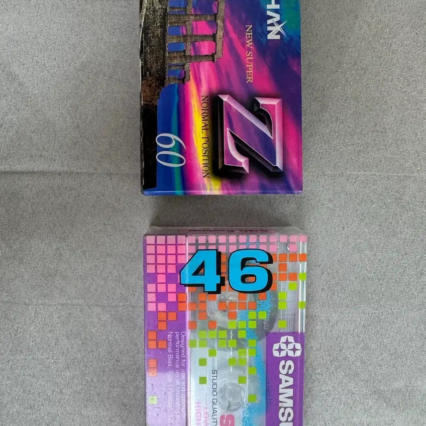 [BUNJANG] Saehan Z Normal Position 60 Cassette Tape &amp; Samsung SQC 46 Cassette Tape Set / 새한 Z 노멀 포지션 60 카세트 테이프 /삼성 SQC 46 카세트 테이
