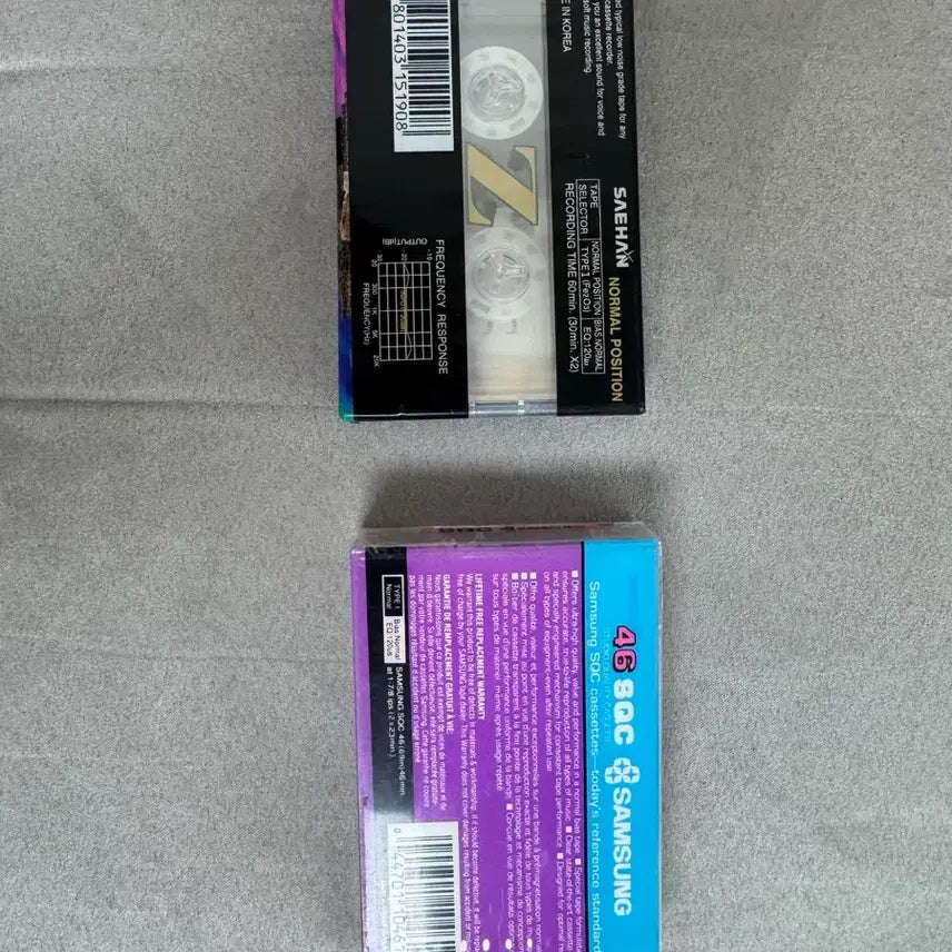 [BUNJANG] Saehan Z Normal Position 60 Cassette Tape &amp; Samsung SQC 46 Cassette Tape Set / 새한 Z 노멀 포지션 60 카세트 테이프 /삼성 SQC 46 카세트 테이
