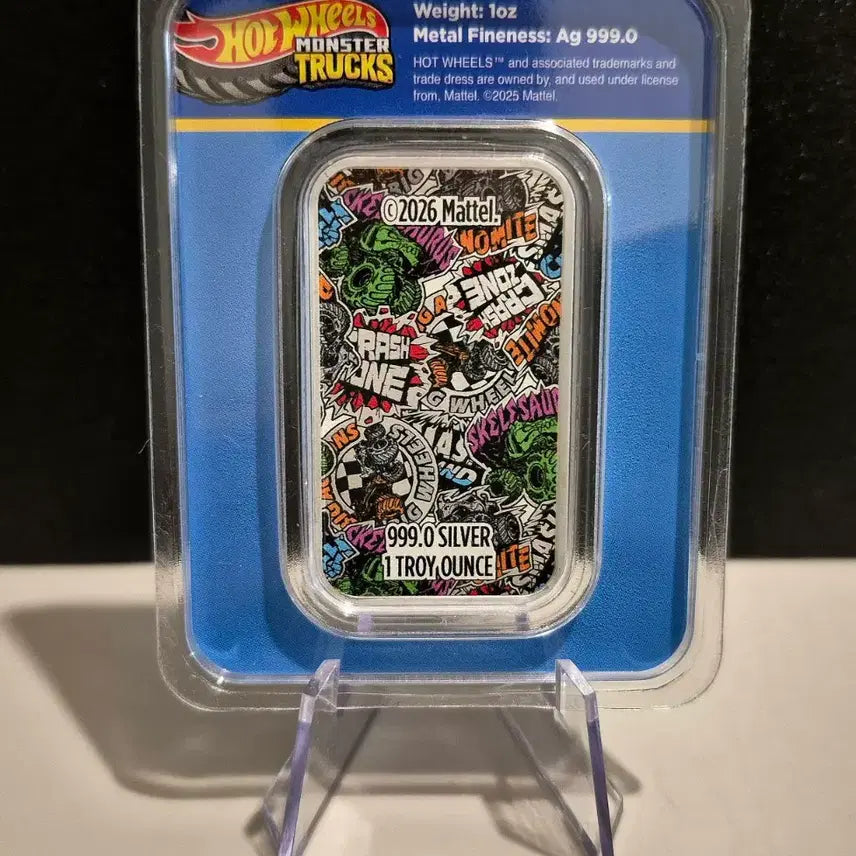 [BUNJANG] PAMP Hot Wheels Mega-Rex 1 oz Silver Bar / 팜프 핫휠 메가윅스 1온스 실버바
