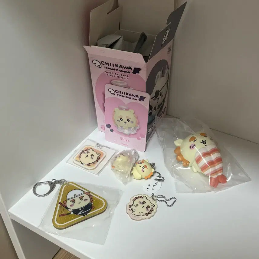 [BUNJANG] Chiikawa Shisha Sushi Figure Balloon Keychain / 치이카와 시샤 스시 피규어 말풍선 키링