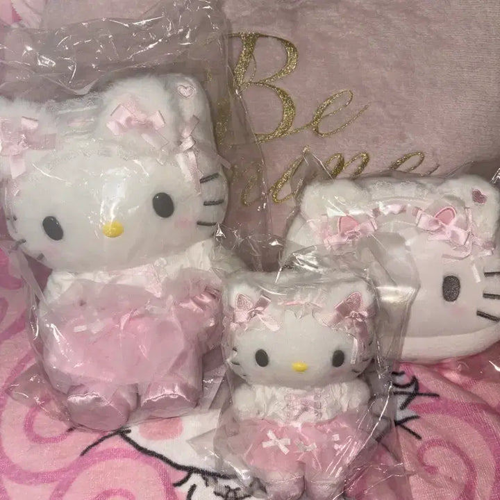 [BUNJANG] Shironneko Ballerina Kitty Plush Pouch Mascot Set / 시로네코 발레리나 키티 누이 파우치 마스코트 세트