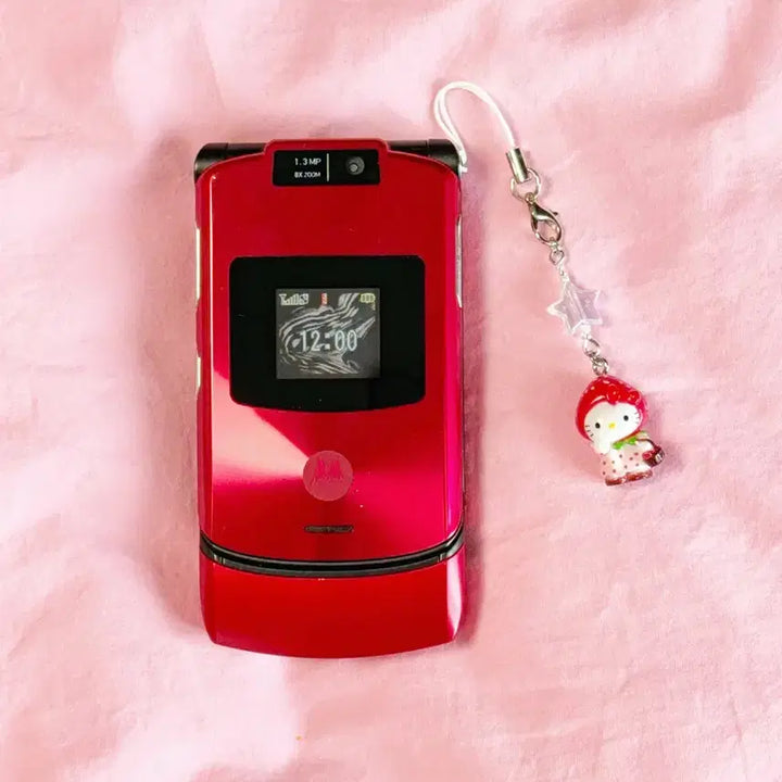 [BUNJANG] Motorola Docomo Kitty Phone Mockup Phone Folder Phone Classic Phone Pink Display Model / 모토로라 도코모 키티폰 갸루폰 목업폰 핸드폰 폴더폰 고전폰 핑크 모형폰