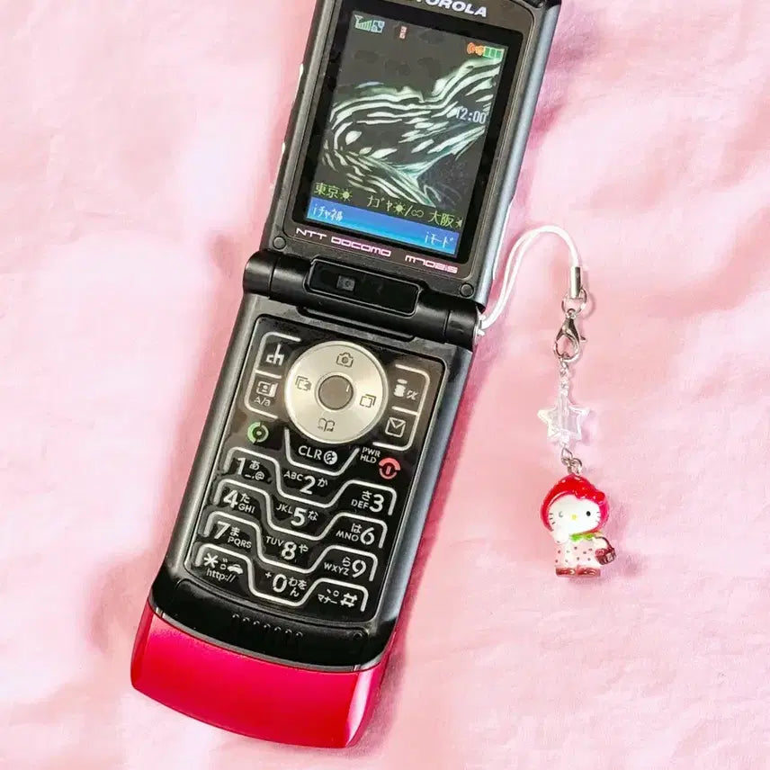 [BUNJANG] Motorola Docomo Kitty Phone Mockup Phone Folder Phone Classic Phone Pink Display Model / 모토로라 도코모 키티폰 갸루폰 목업폰 핸드폰 폴더폰 고전폰 핑크 모형폰