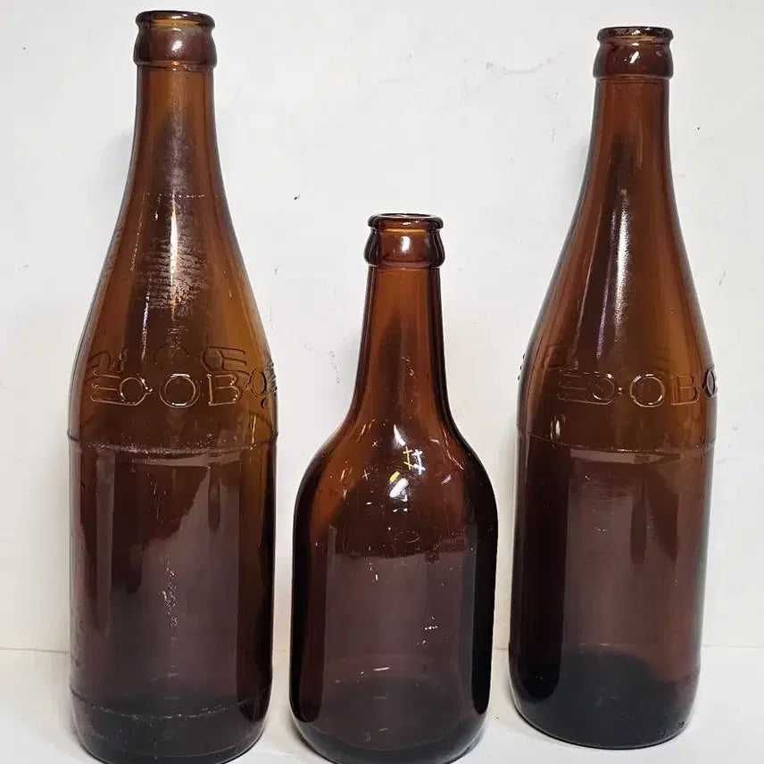 [BUNJANG] OB Crown Beer Bottles (3-Piece Bundle) / 오래된 OB 크라운 공병 3개 일괄