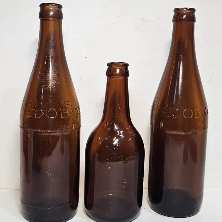 [BUNJANG] OB Crown Beer Bottles (3-Piece Bundle) / 오래된 OB 크라운 공병 3개 일괄
