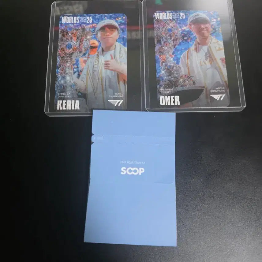 [BUNJANG] T1 Keria World Champion Photocard + Forest Group Photocard / MSI팬페스타 티원 월즈 오너/케리아 포토카드+숲 단체 포토카드