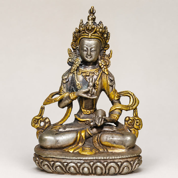 [BUNJANG] 13.5cm Vajrasattva Metal Seated Statue - Tibetan Buddhist Style / 금강살타보살 금속 좌상 13.5cm 티베트 불교 양식 기존 소장품