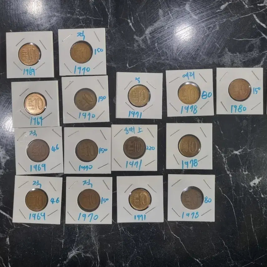 [BUNJANG] Mixed Era 10 Won Coin Bundle / 사용제 10주 입니다~살펴봐 주세요~