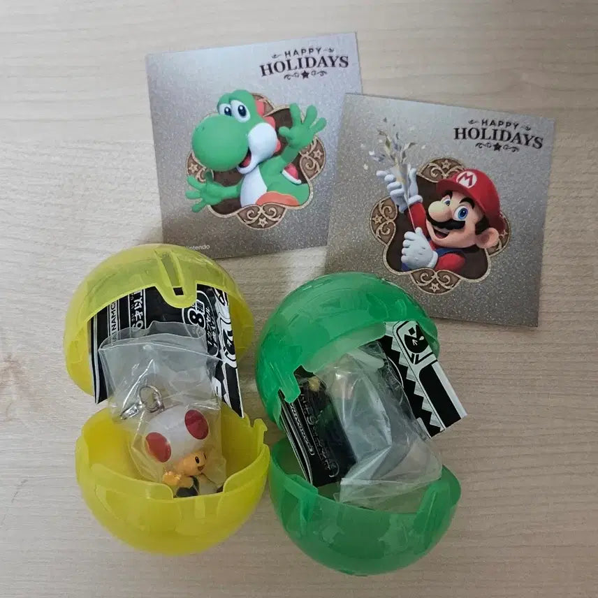 [BUNJANG] Super Mario Majirushi Gacha Luigi &amp; Kinopio Bundle Set / 슈퍼마리오 메지루시 가챠 루이지, 키노피오 일괄