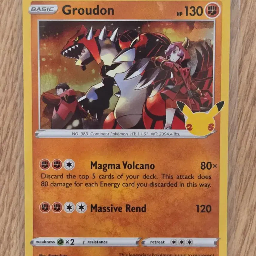 [BUNJANG] Pokemon Card 25th Anniversary Reshiram &amp; Groudon 2-Card Set (English/North American Version) / [영판/북미25주년] 포켓몬 카드 25주년 레시라무&amp;그란돈 2종 세트
