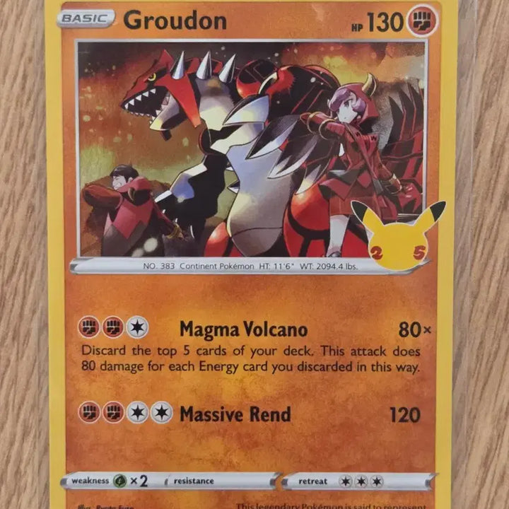 [BUNJANG] Pokemon Card 25th Anniversary Reshiram &amp; Groudon 2-Card Set (English/North American Version) / [영판/북미25주년] 포켓몬 카드 25주년 레시라무&amp;그란돈 2종 세트