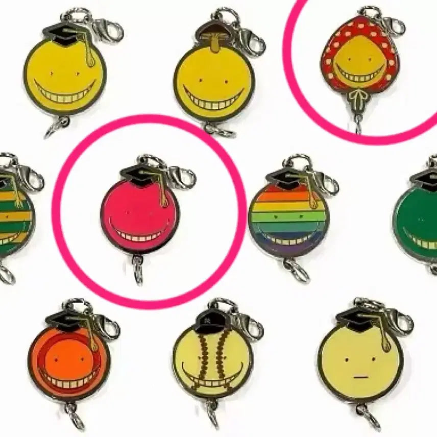 [BUNJANG] Assassination Classroom Korosensei Metal Charm Keychain / (2014고전) 암살교실 살생님 메탈챰 키링