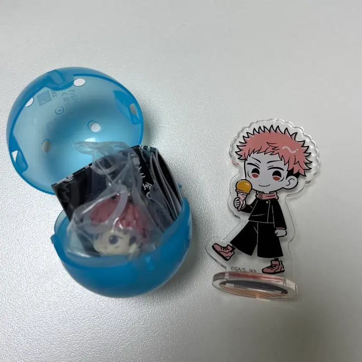 [BUNJANG] Jujutsu Kaisen Shiekae Kaiyu Yuji Metal Charm &amp; Acrylic Stand Bundle Set / [일괄] 주술회전 사멸회유 유지 메지루시+아크릴 스탠드