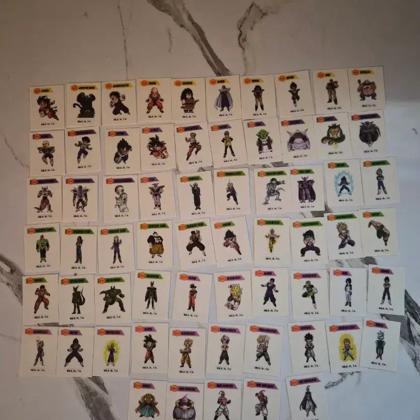 [BUNJANG] Dragon Ball Sticker Collection 65 pcs Bundle Set / 드래곤볼빵에 나온드래곤볼띠부씰 65장 일괄 판매합니다